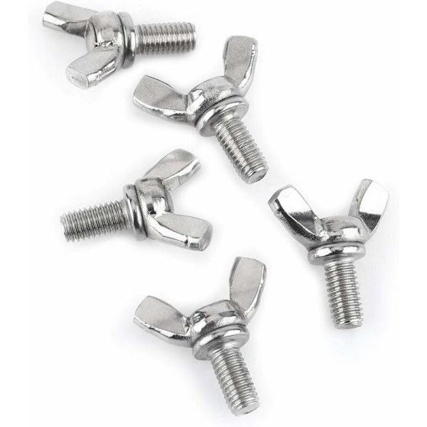 25 stk. Vingeskrue M6 X25mm med metrisk bolt 304 rustfritt