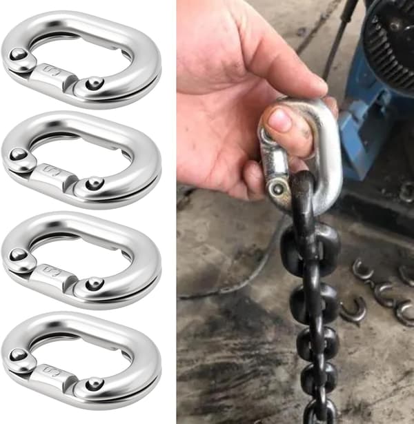 5 stk. 5 mm 316 rustfrit stål split samlekædeled kraftige kædeledsforbindelser C-formet splitforbindelse til kædeforbindelse marinekvalitet