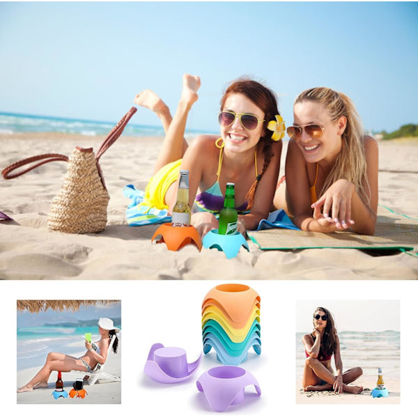 5-pack Strandkopphållare, Strandkopphållare, Bärbar Strandkopphållare