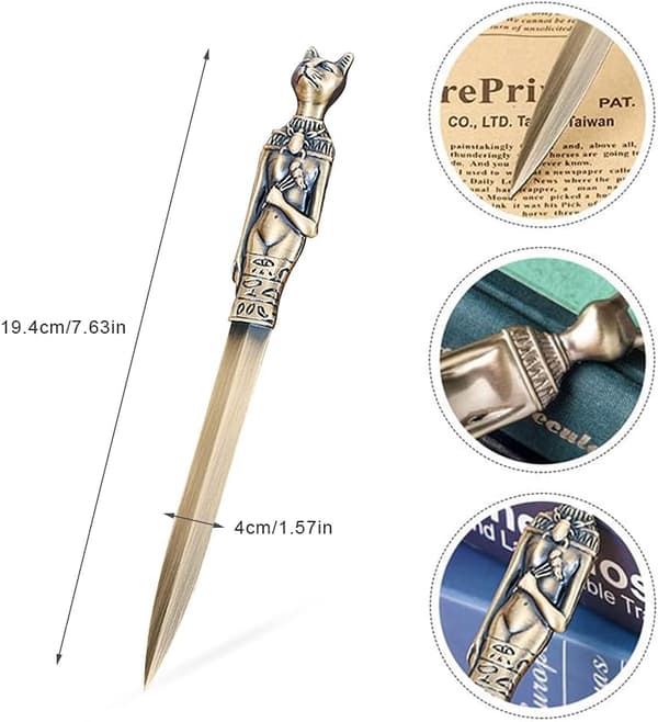Brevåpner, 1 stk papirkutter brevåpner, (4cm x 19,4cm,