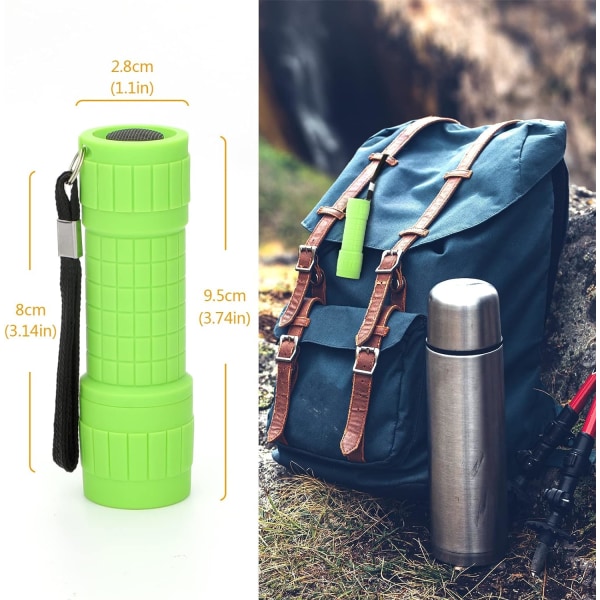 COB Lommelygte Torch Lys Sæt af 4 Anti-Slip Bærbar Design til
