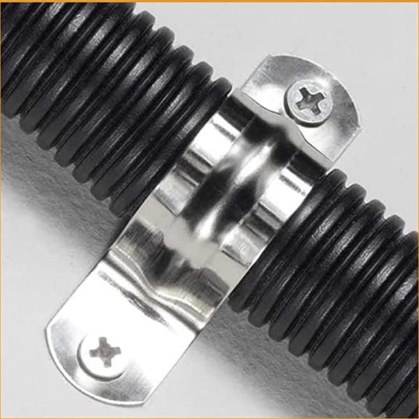 50 STK 8mm U-rør 304 Rustfritt Stål Klemme Stiv Rørklemme U-form