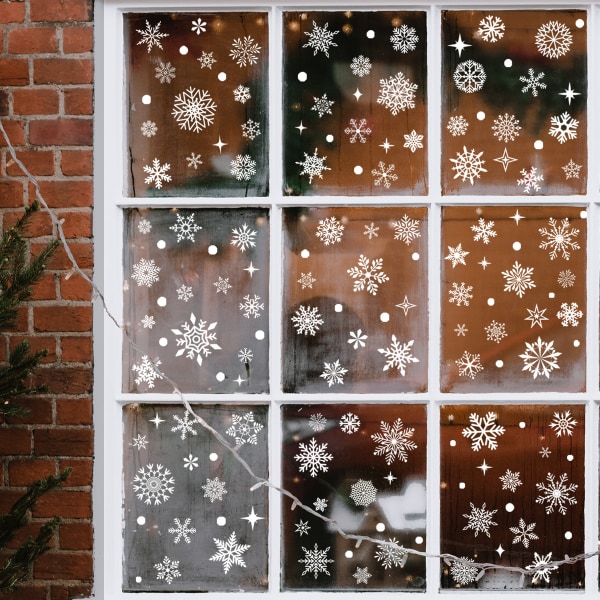 Ocean Window Stickers - 9 fantastiska snöflinga dekorativa statiska Cl