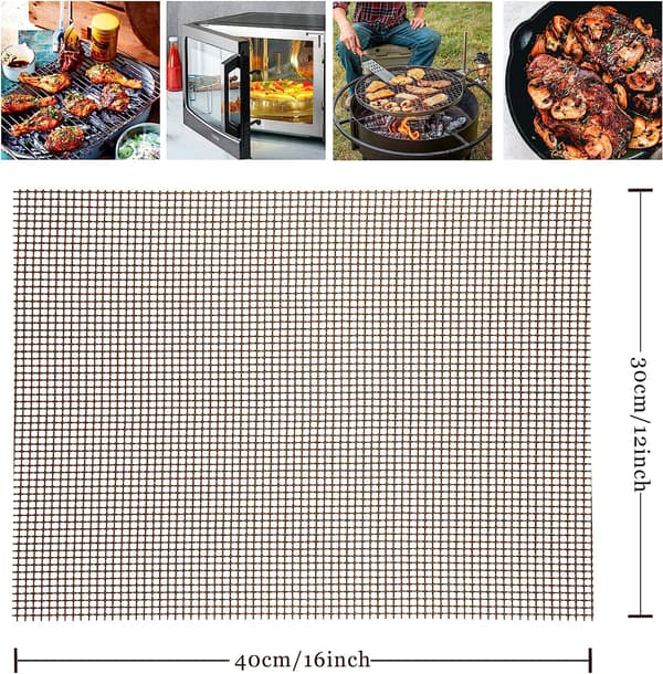 Set med 5 Grillmattor Rektangulära Grillplancha Mat N