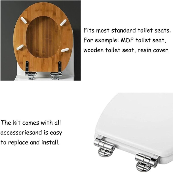 WC-istuimen saranoiden kiinnitystarvikkeet, 2 kpl, korvaavat WC-istuimen saranat