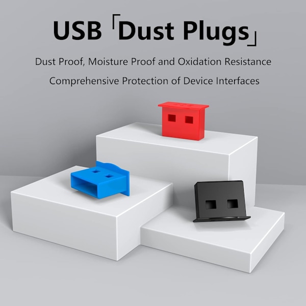 10 st USB-dammskydd, USB Typ-A dammskydd, USB-portsskydd, dammskyddspluggar för USB A-honportar (gula)