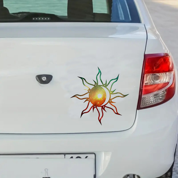 1 kpl Galaxy Aurinko ja Kuu Vinyyli Vedenpitävä Tarra Autoon Läppäriin Seinään Ikkunaan Puskuriin Tarra 17.8cm
