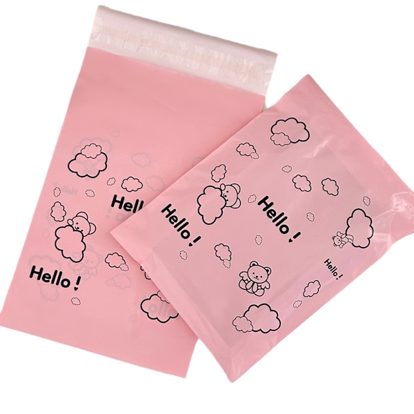 Søde lyserøde hygiejnebindsposer - Pakke med 100 stk., 18x30 cm uigennemsigtige hygiejnebindsposer til tamponer, trusseindlæg