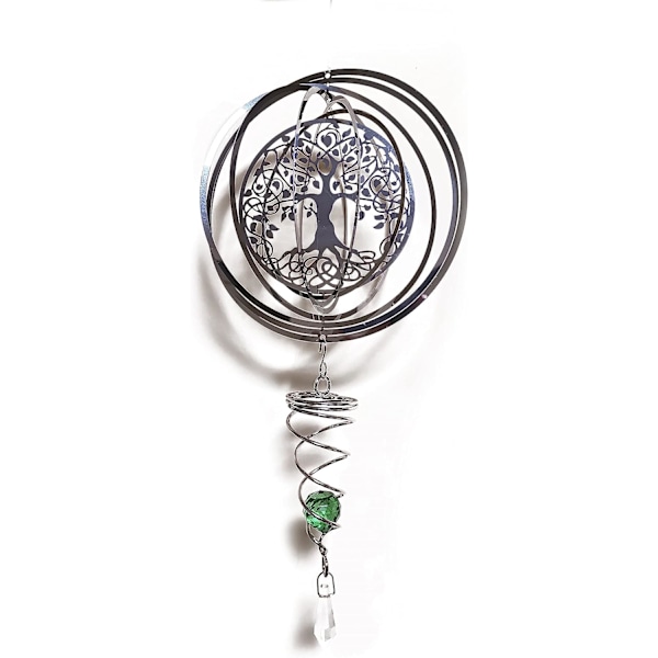 3D Metal Vindhængende Spinner, Solspiral Vindklokker, Vindskulptur