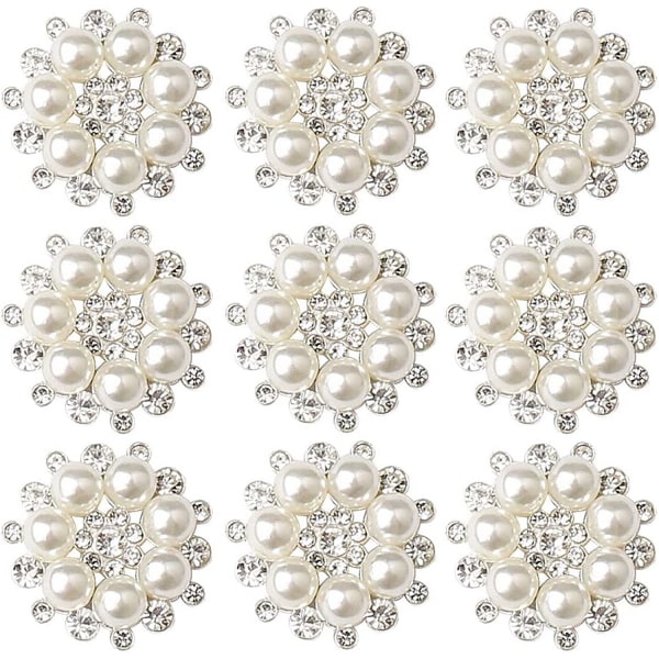 10 pieces of rhinestone pearl jewelry（3.3*3.3cm）, craft pearl flo