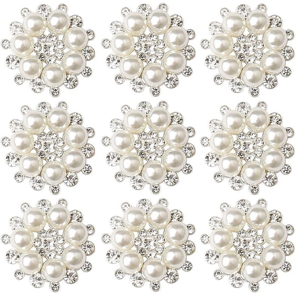 10 stykker rhinestone perlesmykker (3,3*3,3 cm), håndværksperleflo