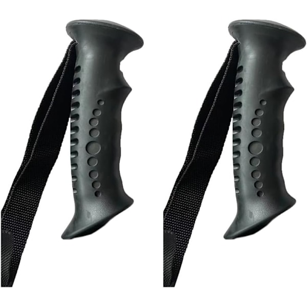 2 stk. Vandrestav-Håndtagsgreb Udskiftningsgummihylsteradapter med håndstropper til 20 mm dia. Vandrestave Vandrestokke Cane Monopod Klatrestang