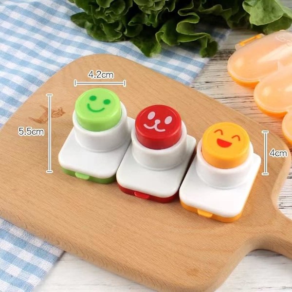 3 st DIY Sushi Verktyg, Smiley Ansikte Laver Sjötång Nori Stans Präglingsverktyg Risboll Onigiri Form