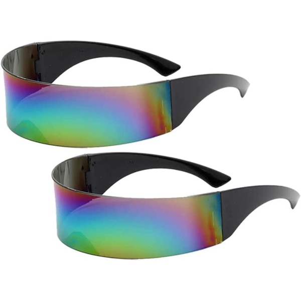 2 stk Futuristiske Briller Prom Briller Fremtidig Soldat Rum Alien R