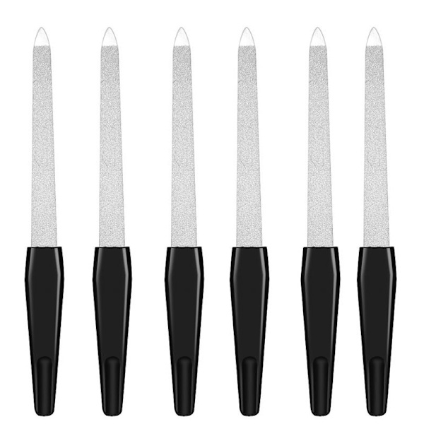 Nagelfil, Diamant Nagelfil, 6 Pack Professionella Nagelfilar Dubbla