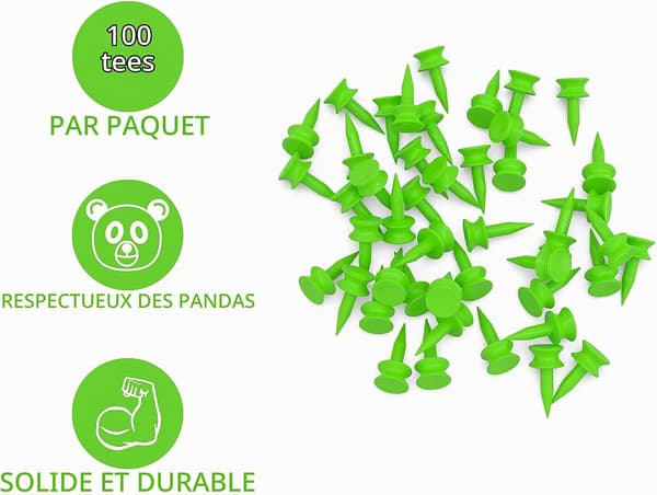 Plastik Golf Tees, 100 STK 25mm Holdbare Golf Castle Tees Holder Golfboldholder Plastik Tee til Golf Driver Golfmåtte og Bolde