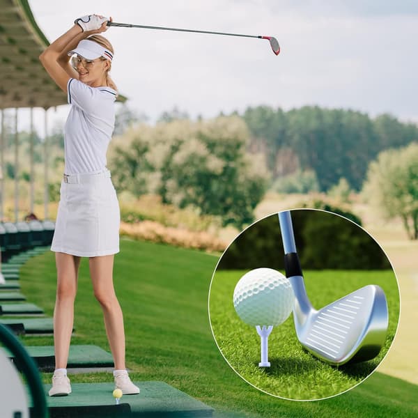 2-delt justerbar golf-tee, golfsimulator-tee til træningsmåtte, boldpind, Flightpatch træningstilbehør til herregolfspillere