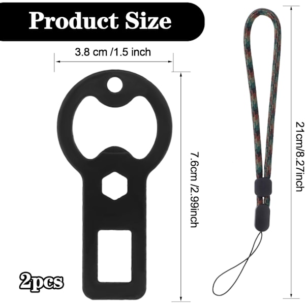 2-pakks rustfritt stål flaskeåpner med 550 paracord-snor, flat flaskeåpner i bulk, bartenderflaskeåpner, morsom personlig flaskeåpner