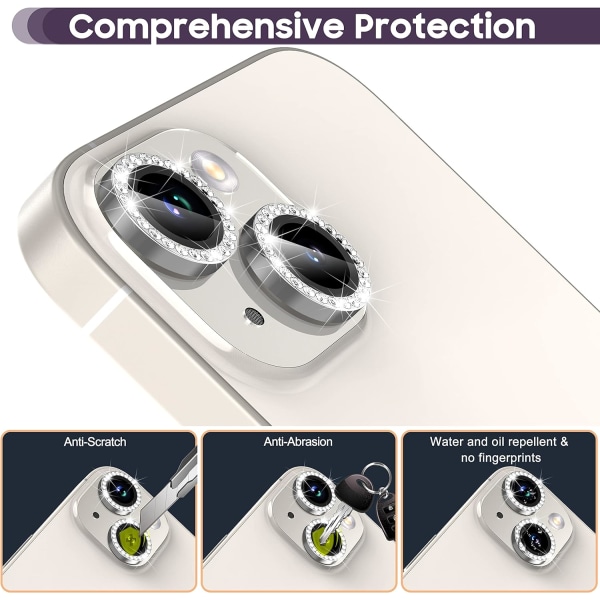 Bakre kameraskydd för iPhone 14/14 Plus fotoskydd (silve