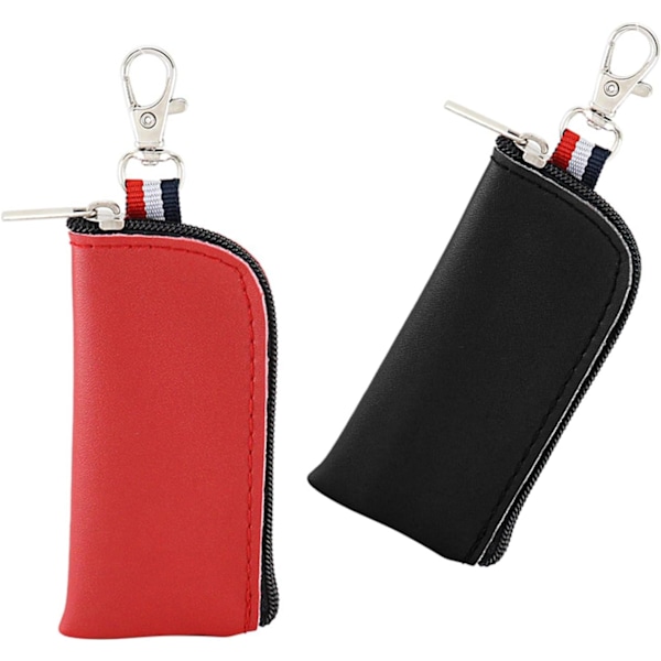 2 stk. Minnepenn Etui USB Oppbevaringsetui USB Minnepenn PU Læretui USB Beskyttelsesetui Lite nøkkeletui for å beskytte din USB-minnepenn eller nøkler