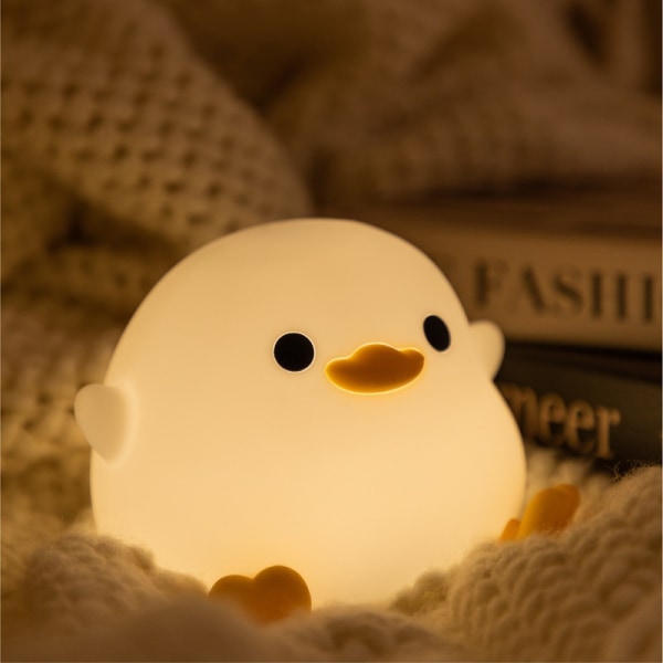 Ocean Cute Duck Nattlys LED Nattbordslampe Klyp forsiktig Luminou