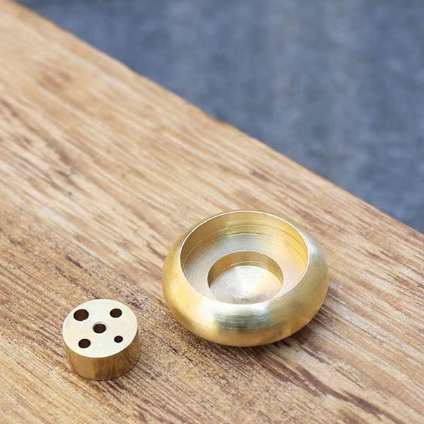 4 stk. (5 hull) Røkelsespinneholder, Metall Sandeltre Spolebase, Avtakbart Messing Røkelsesbrennerstativ for Røkelsespinner Hjem Innendørs Utendørs Bruk Hold