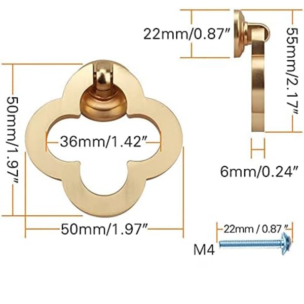 10 stk Solide Sink-Sinkleger i Sink-Legering for Kjøkkenskap, Enkelt Hull