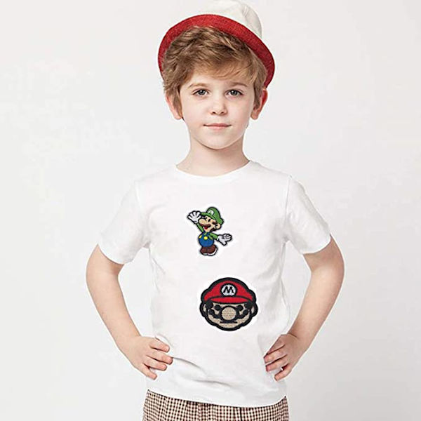 17 Pak Cartoon Mario Broderi Klud Patches til Tøj, Jakke