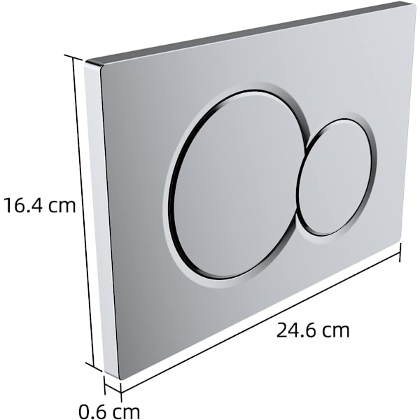 Aktuatorplade Kompatibel med Sigma01 UP320, UP300 og UP720 vandtanke - forkromet plast til dobbelt skyl 1 stk