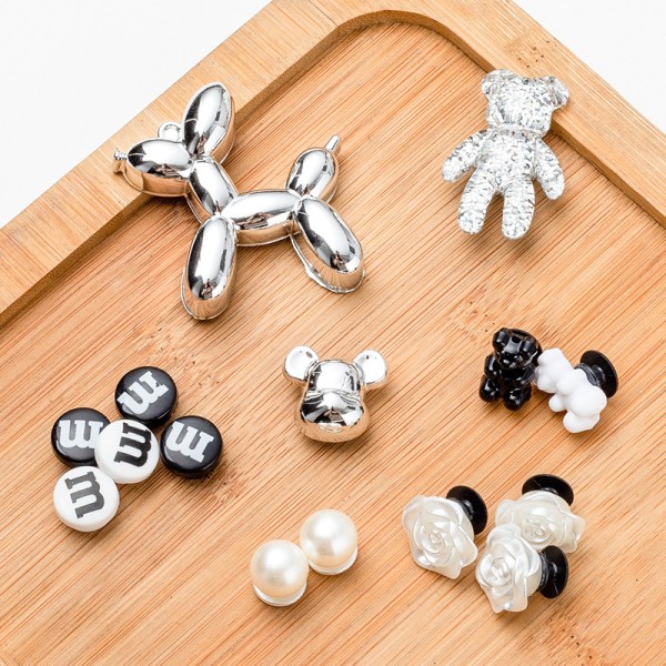 15 stk. 3D Clog-sandaler Ornamenter, Sko Charms, Søde Sko Ornamenter