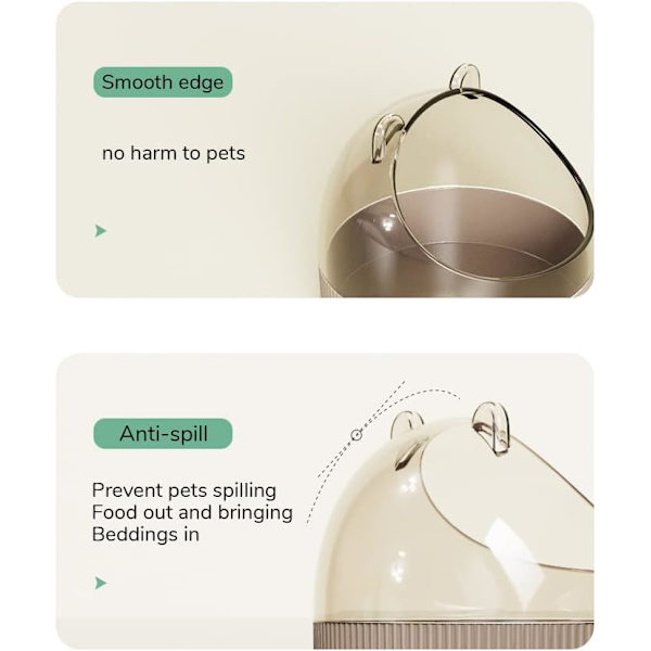 Sød Hamster Madskål Pindsvin Skål til Dværg Hamstere, Syriske Hamstere, Gerbiler, Mus, Rotter, Små Dyr, Gul