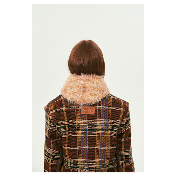 Falsk Sable Stickad Mössa - Orange, Design Niche Section Pullover Ull