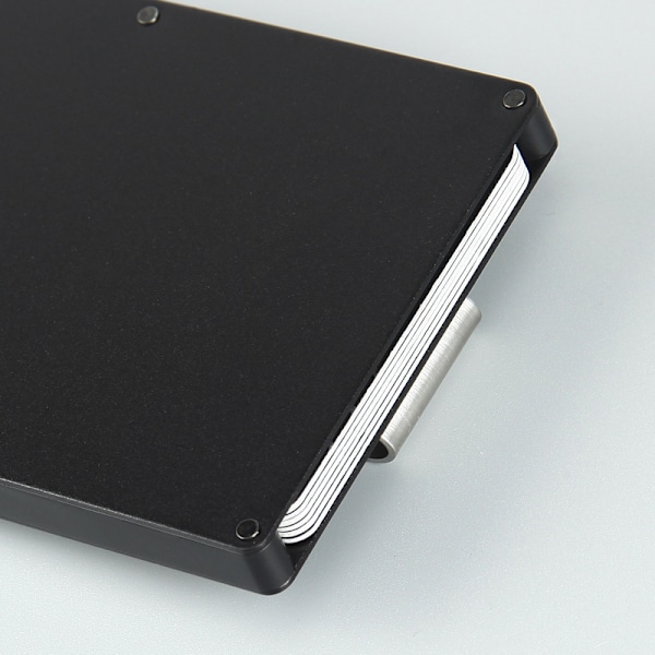 Tyverisikret aluminiums-kortlomme med swipe-funktion, RFID-kortlomme med automatisk pop-up
