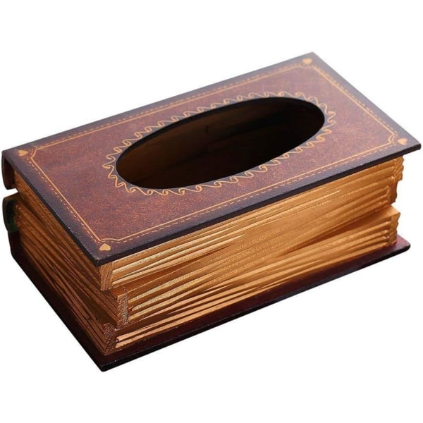Tissue Box - Vintage antik stil stabelbart træpapir