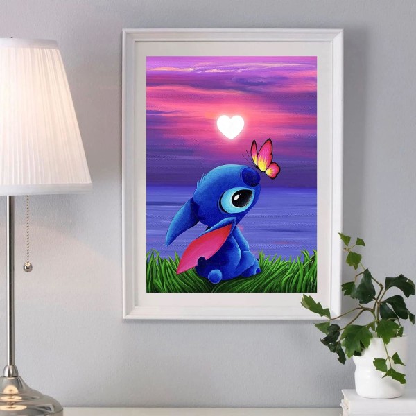 Stitch Diamantmalerisett 30x40cm - Diamantkunst for Voksne