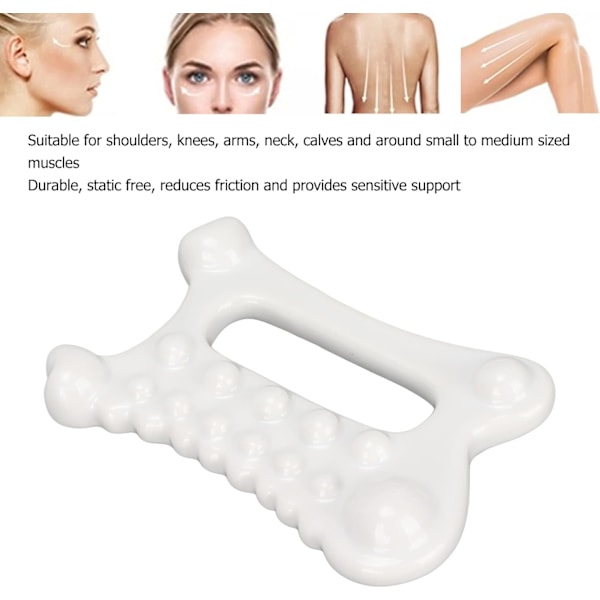 Ansikts Gua Sha Massasje, Gua Sha Brett, Keramikk Reduserer Fett Statisk Bærbar Full Kroppsskrapeplate for Kvinner Voksne