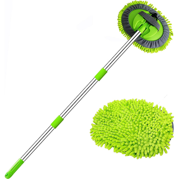 Autonpesubrush 120cm Mikrokuitu Pesuharja Teleskooppikahvalla