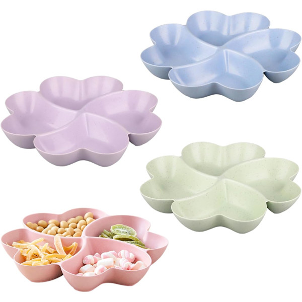 4-pack Aptitrevbricka Fruktfat Snacksask Nötfat Snacksfat