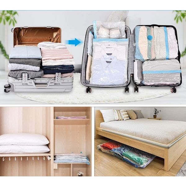 50*70 läpinäkyvä tyhjiöpakkaus säilytyspussi peitto vaatteet st