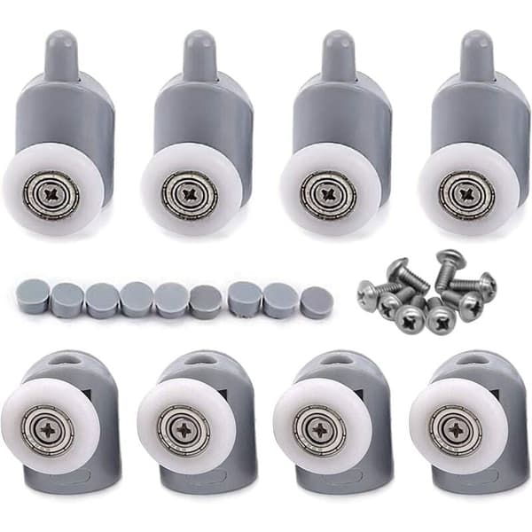 8 st 23 mm Rullande Rullhjul för Dusdörr, Badrum S