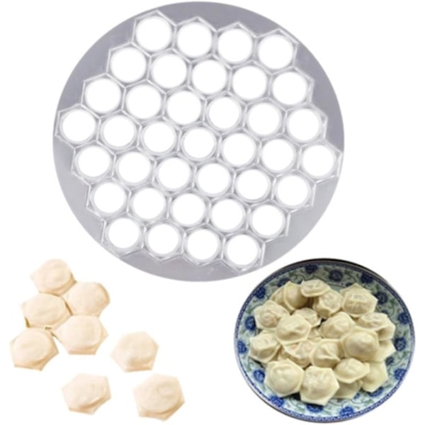 Sølv Ravioli Dumpling Form, Russisk Pelmeni Maker, 37 Huller Metal Ravioli Maker, Pelmeni Kød Dumplings Maker, Håndlavet Dumpling Skærer, Køkkenredskab