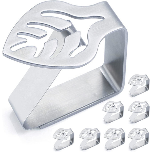 Sett med 8 duk-klemmer Antislipp-klemmer (blader) for dekorativ
