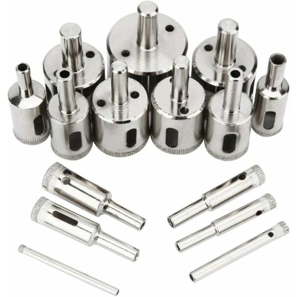 15 stk. 6-50mm Diamantbor Bits Savsbor Bits Kulstofstål D