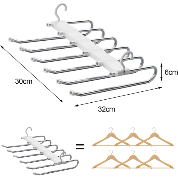 6 i 1 byxhängare, utrymmesbesparande byxhängare, byxhängare