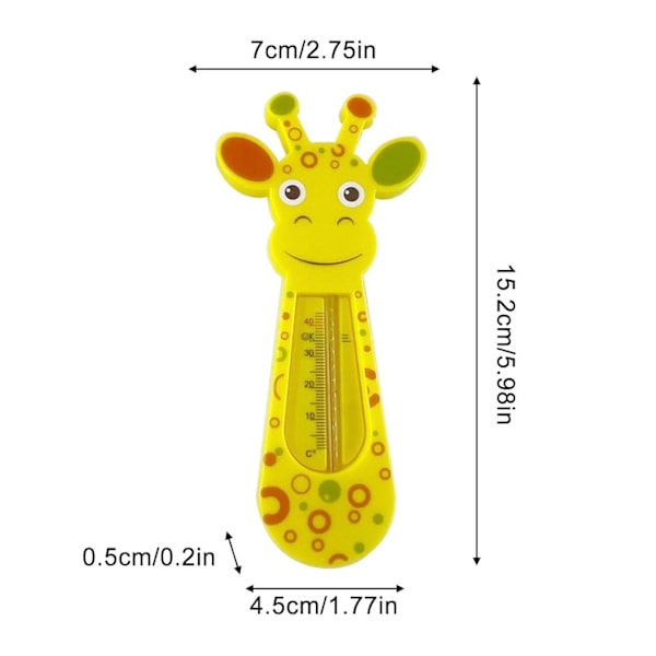 Giraff Badtermometer, Säkerhetsbadtermometer för Bebisar, Badtermometer för Bebisar, Vattentemperatur för Bebisbad och Simning