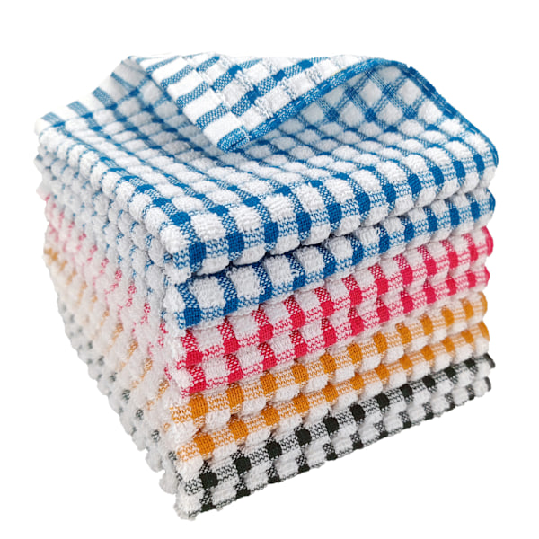 8 st Köksdisktrasor, Mjuka Absorberande Snabbtorkande Disktrasor i Bomull för Kök, Diska, Rengöringsdukar - 30 x 30 cm