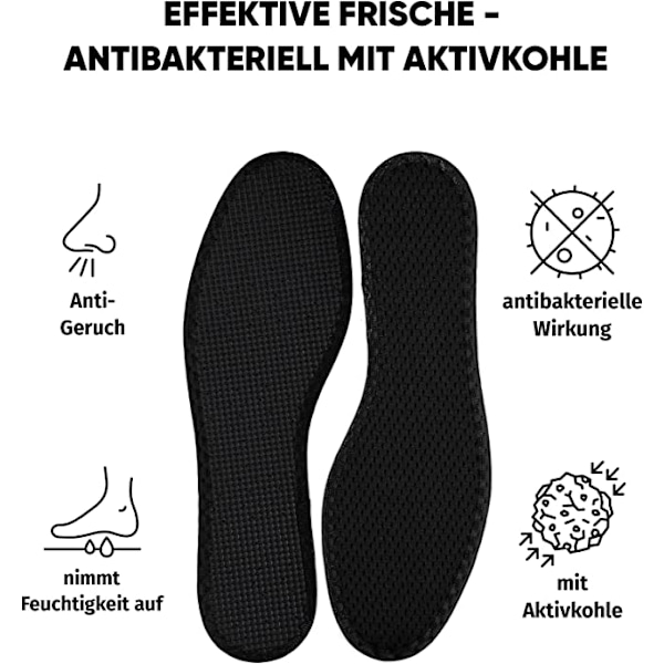 Deodorant innersåler - Svart 40