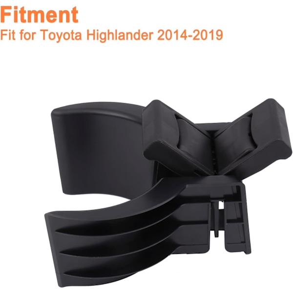 Kopholder (Opgraderet Model) Passer til Toyota Highlander 2014-2019, Centerkonsol Kopholder Indsatsdeler Erstatter Del # 55618-0E200-C0