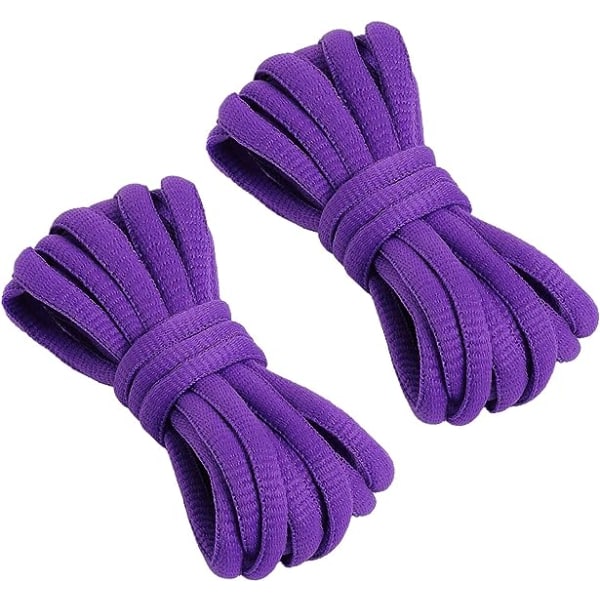 2 paria soikeita kengännauhoja lenkkarikenkiin - violetti - 120 cm, puolipyöreä