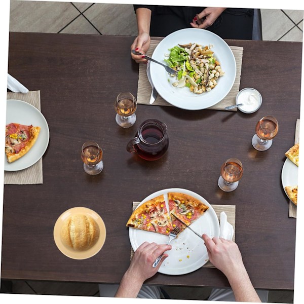 4 st Porslinsplattor Emalierade Tallrikar Oslåeliga Serveringsfat Bricka Retro Runda Grunda Skålar för Pasta Sallad Frukt Camping Utomhus Picknick BB